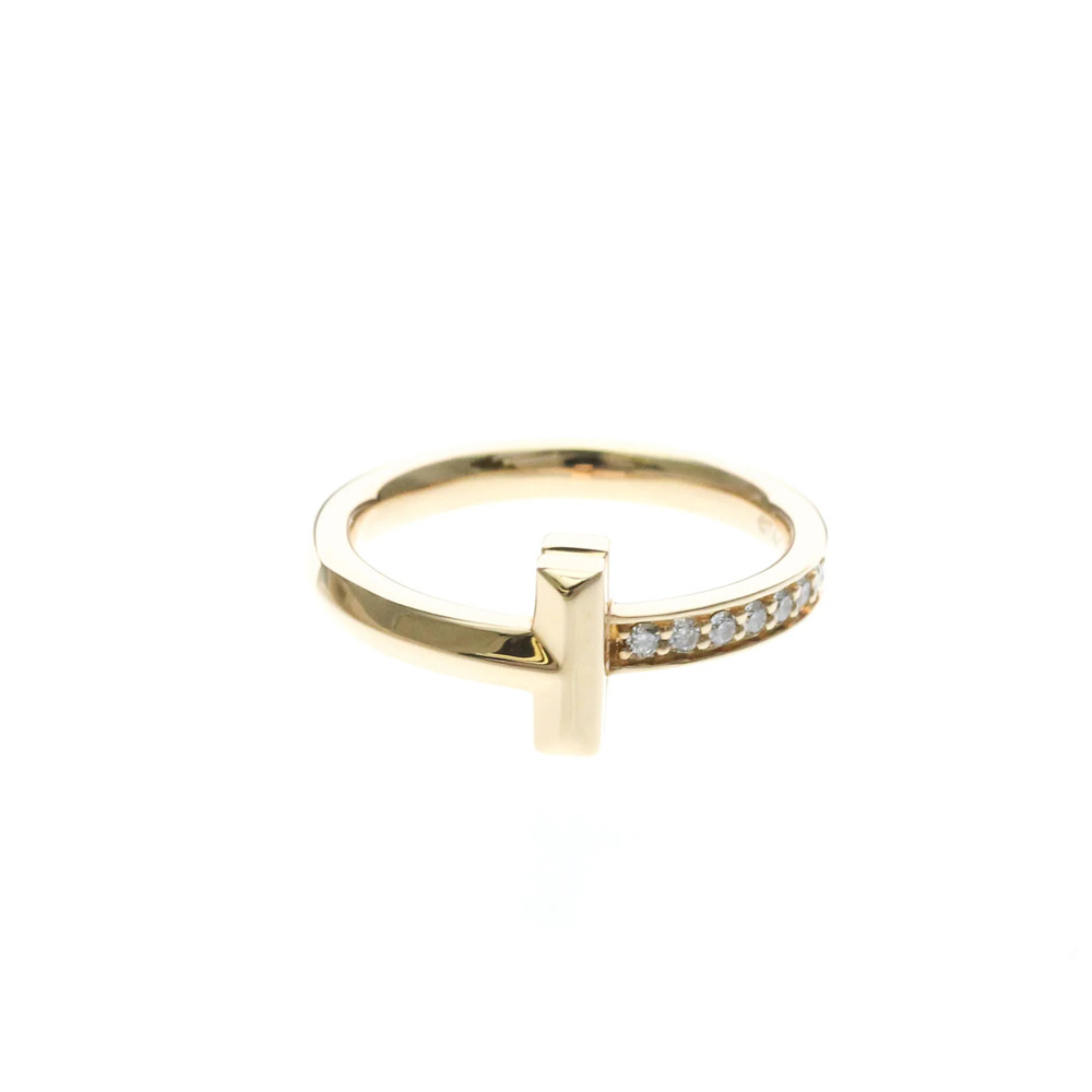 Tiffany T One Narrow Ring With Diamonds Pink Gold (18K) Fashion Diamond Band ...